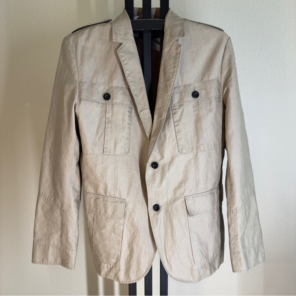 Boss Orange Tan Utility Blazer Jacket Men’s 44R / EU 54 | Military Style